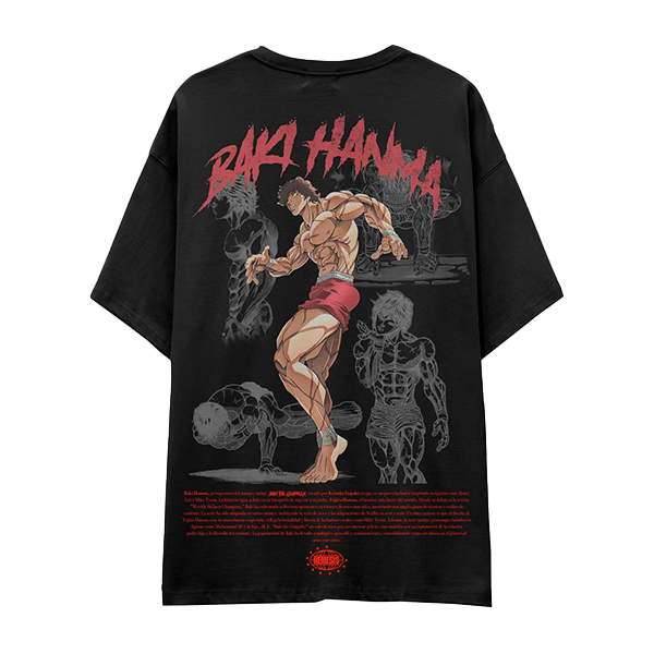 Camiseta espalda-camiseta-de-baki-fondo-claro