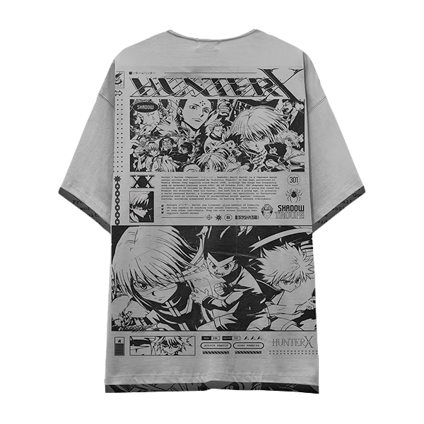 GRIS -Camiseta hunter HUNTERXHUNTER