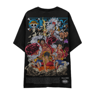 Camiseta  one-piece-oversize luffy todos los gears