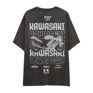 Camiseta KAWASAKI-Hayabusa-FONDO-NEGRO-