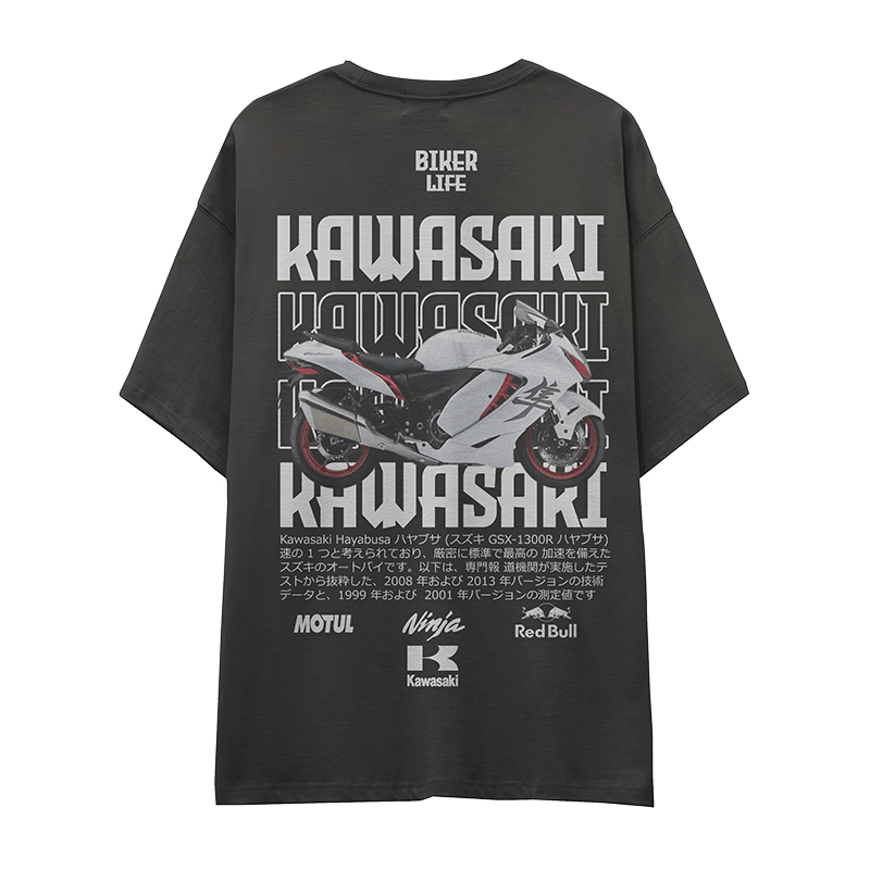 Camiseta KAWASAKI-Hayabusa-FONDO-NEGRO-