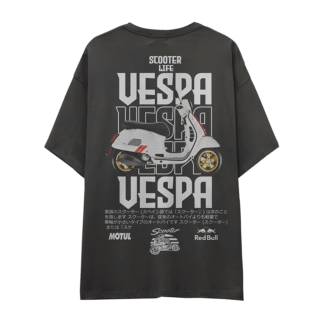 Camiseta VESPA-FONDO-NEGRO-