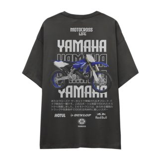 Camiseta YAMAHA-MOTOCROS-FONDO-NEGRO-