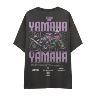 Camiseta YAMAHA-R6-FONDO-NEGRO-