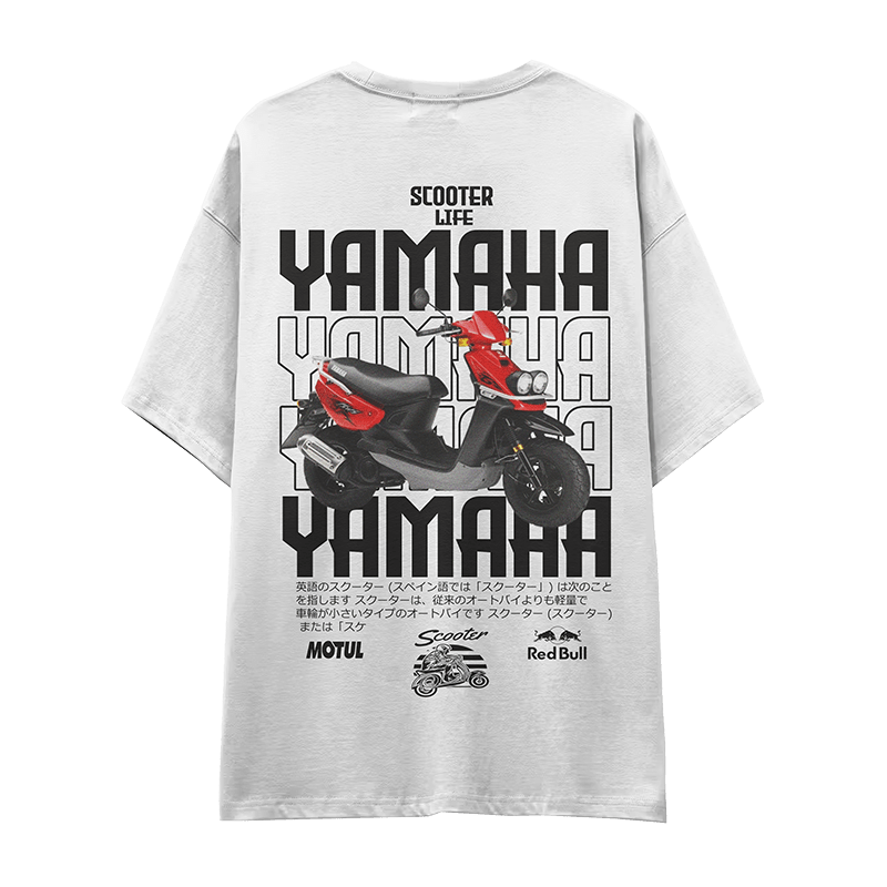 Camiseta YAMAHA-SCOOTER-FONDO-BLANCO-2