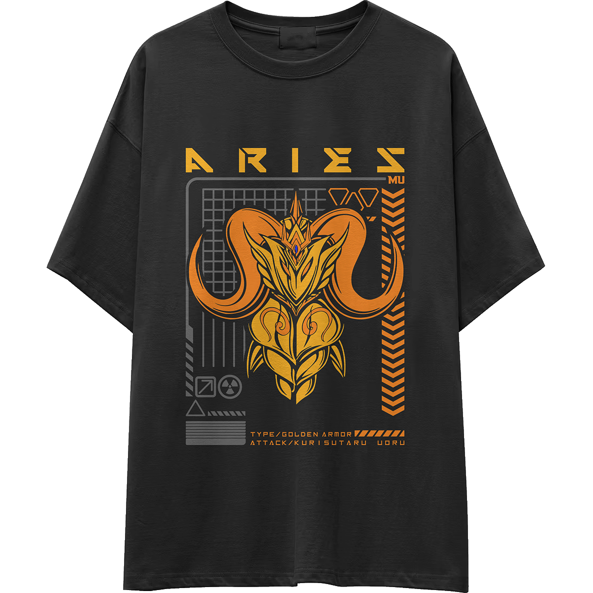 Camiseta OVERSIZE gruesa CABALLEROS-DORADOS-00002