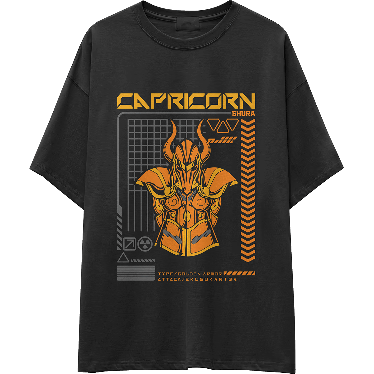 Camiseta OVERSIZE gruesa CABALLEROS-DORADOS-00004