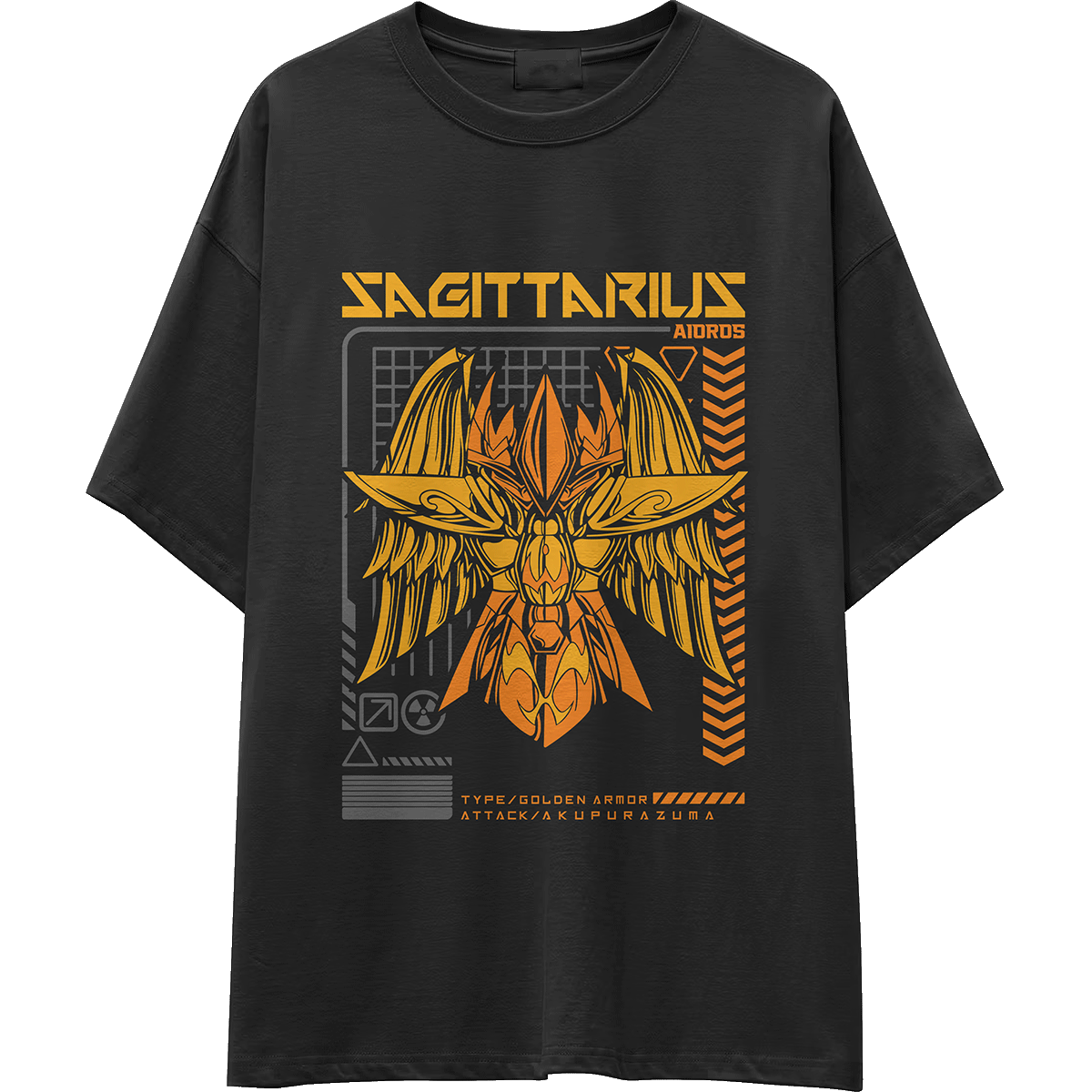 Camiseta OVERSIZE gruesa CABALLEROS-DORADOS-00009