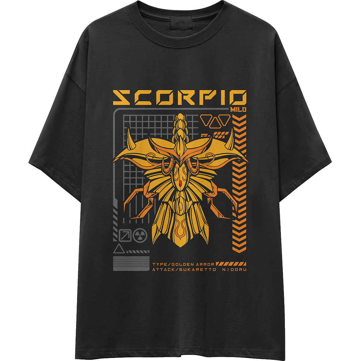 Camiseta OVERSIZE gruesa CABALLEROS-DORADOS-00010