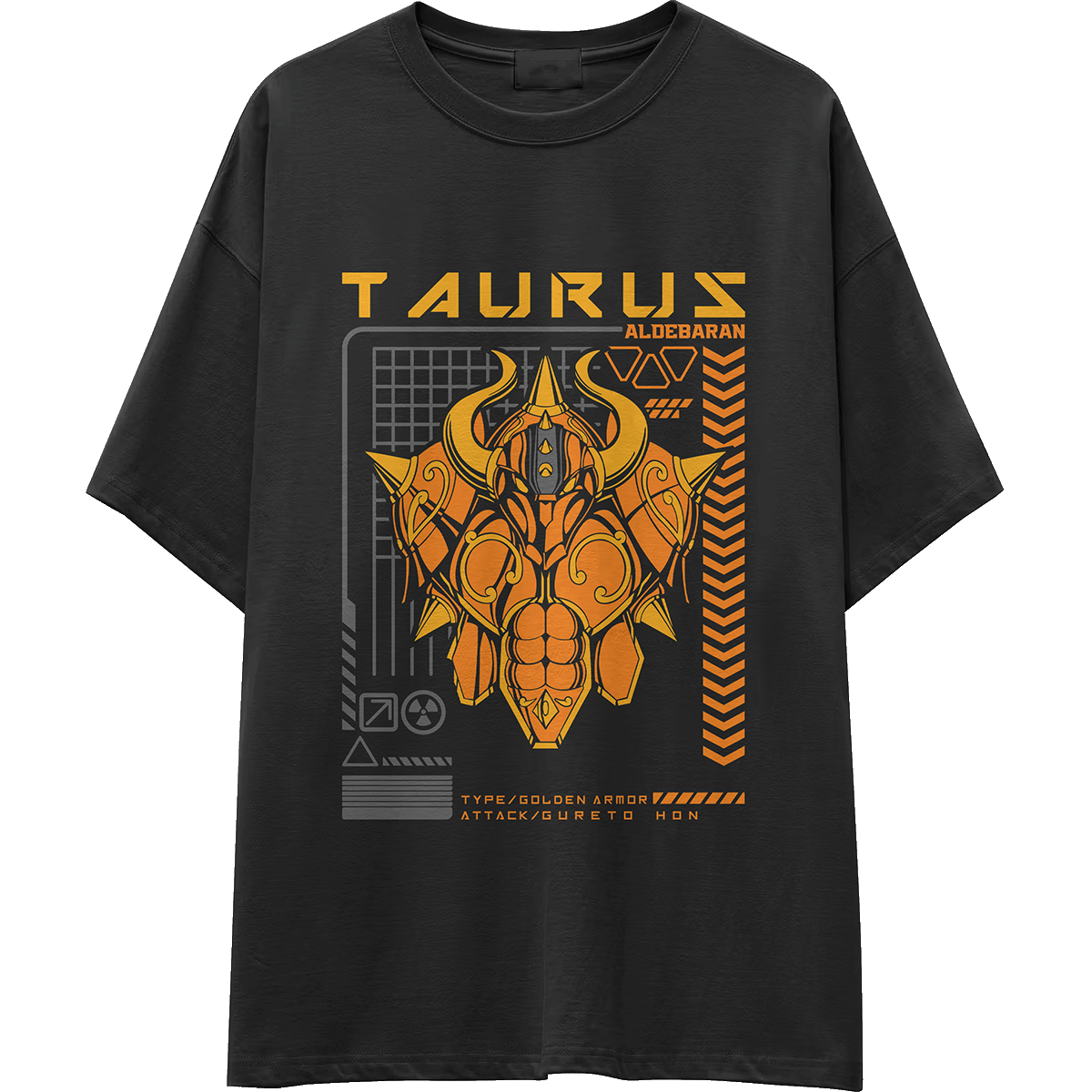Camiseta OVERSIZE gruesa CABALLEROS-DORADOS-00011
