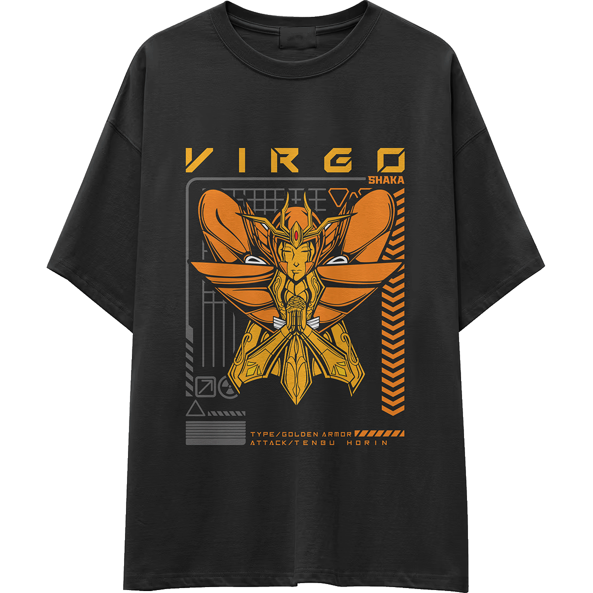 Camiseta OVERSIZE gruesa CABALLEROS-DORADOS-00012