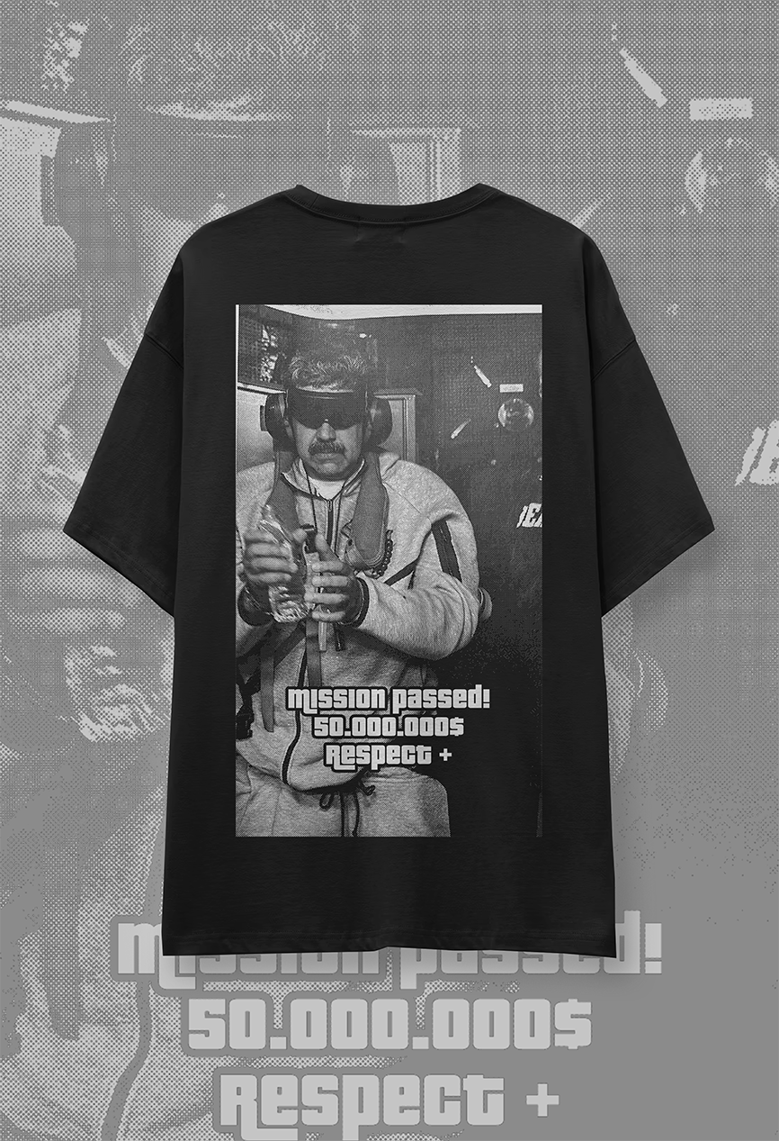 Camiseta maduro caido, foto en el avion